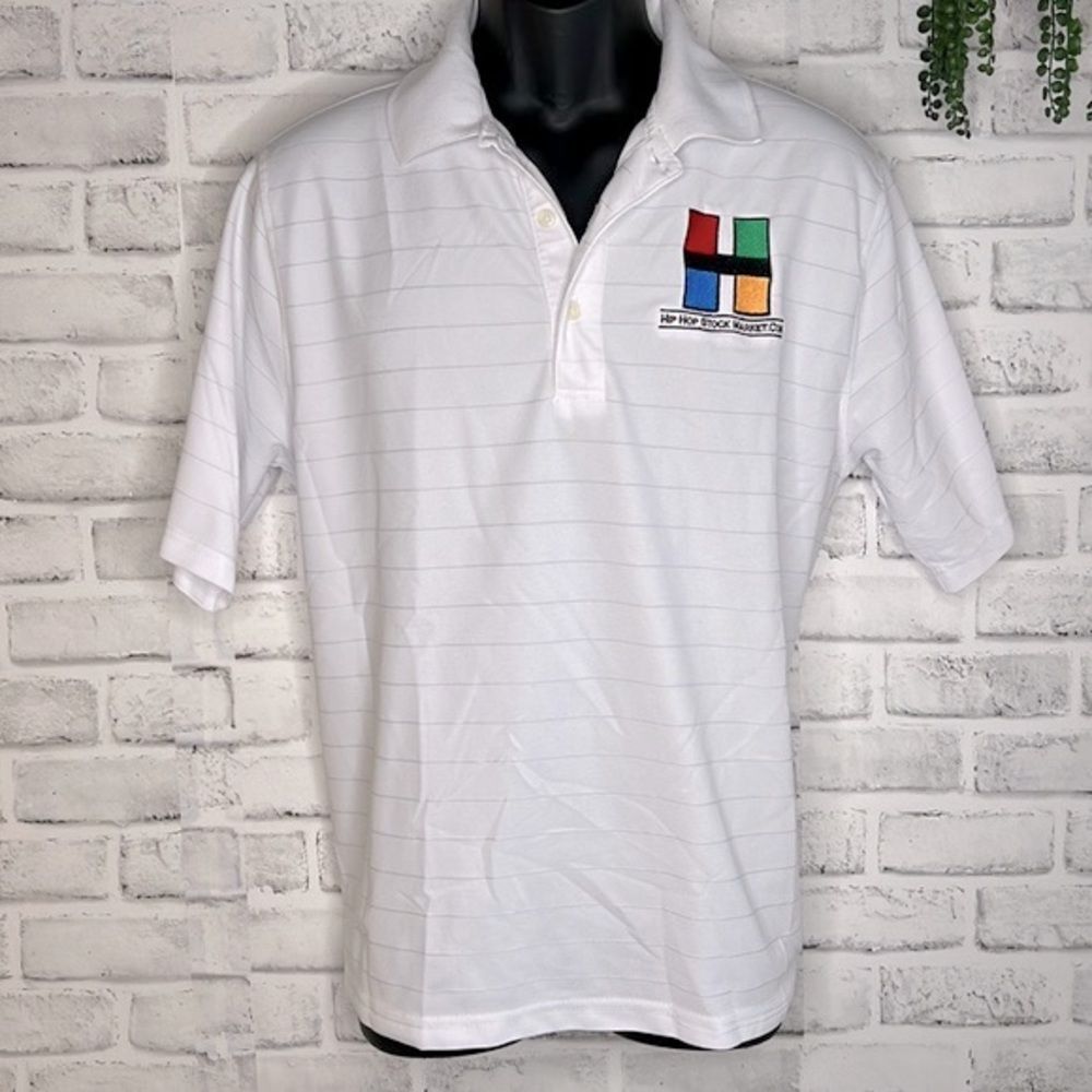 Palm Beach Golf Performance Hip Hop Stock Market Polo Shirt Top Size medium